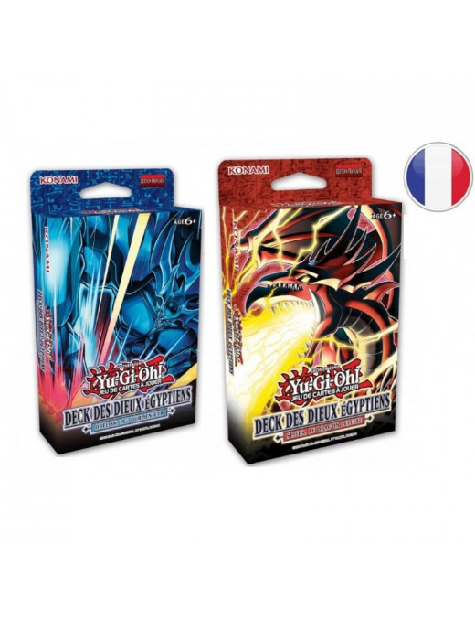 Yugioh lots des Deck des dieux Egyptiens Obelisk le Tourmenteur et slifer le dragon Celeste réimpression Fr Konami