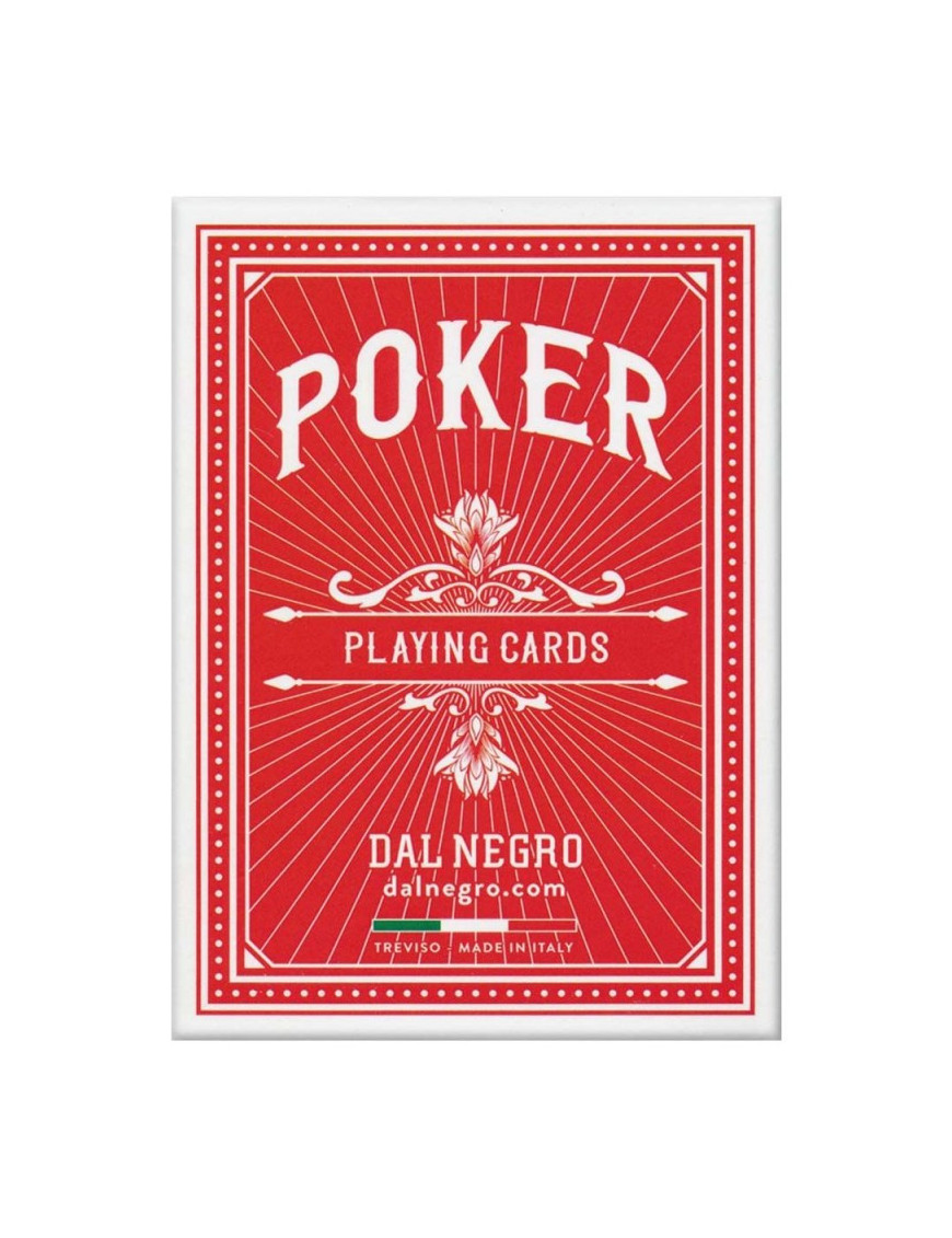 Poker Playing Cards Lotus 100% Plastique Rouge VO Dal negro