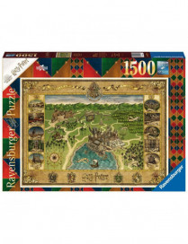 Puzzle 1500 p : La carte de Poudlard Harry potter FR Ravensburger
