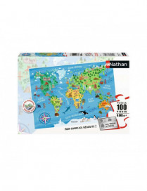 Puzzle 250 p : Carte du monde des monuments FR Ravensburger