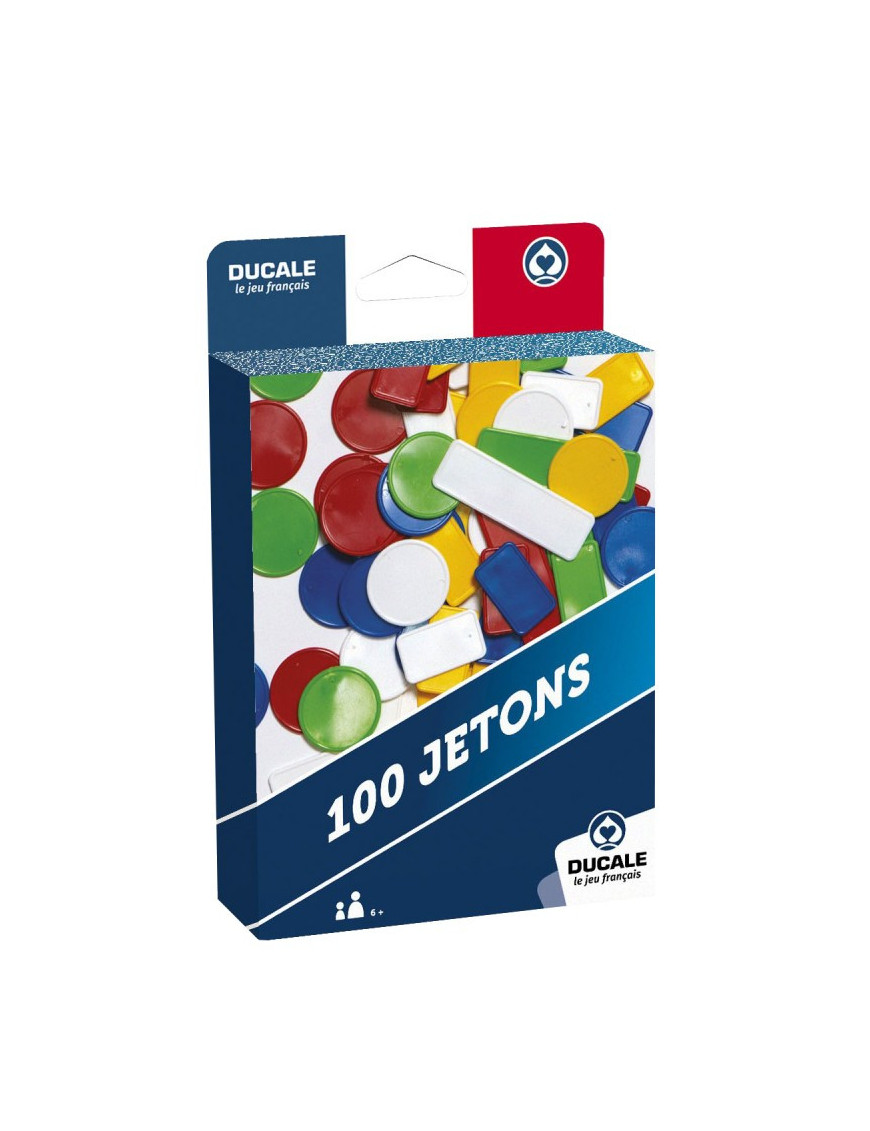 Boîte de 100 jetons pour jeu de Carte FR Ducale Cartamundi