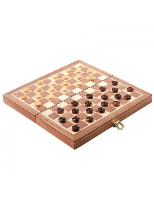 Jeu de Dames en Bois Pliable - Deluxe 29,50 Cm FR loisirs nouveaux