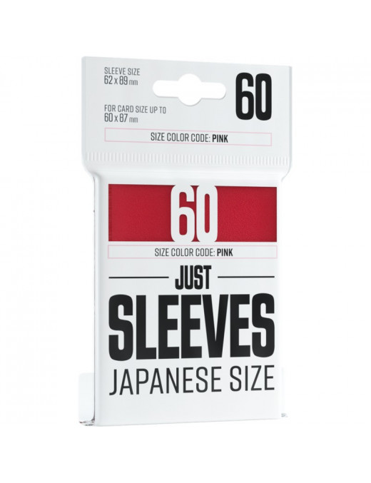 Gamegenic : 60 Just Sleeves 62x89 Red Japanese size