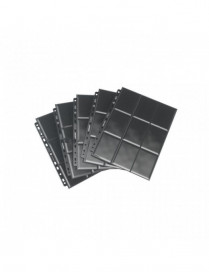 Lot de 10x Feuilles 18-Pocket Side-loading Noir FR Gamegenic