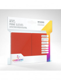 Sleeves Standard Card Game Prime Red 66x91mm x100 Fr Gamegenic