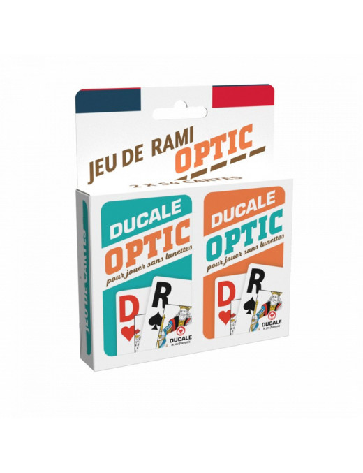 jeux de Cartes 54 x2 Rami OPTIC FR Ducale