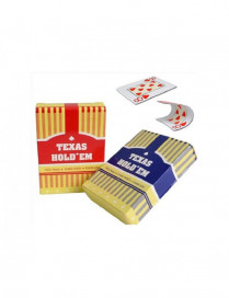 Texas Hold'em Jumbo Rouge ou Bleu Index x 54 cartes 100% Plastique