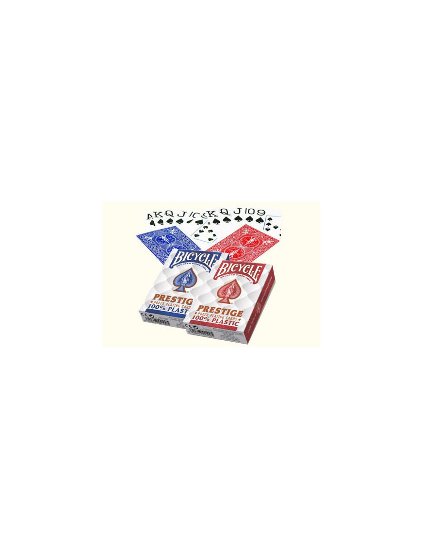 Bicycle Playing cards 100% plastique Rouge ou Bleu x54 cartes Prestige