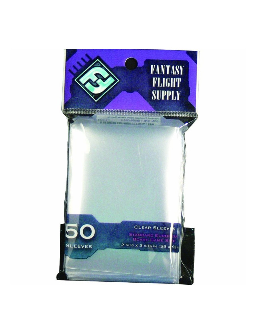 Proteges cartes Fantasy Flight Standard x50 European Board Game Sleeves  59x92mm Deck Protector