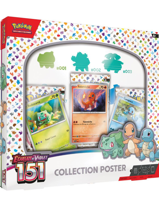 Pokemon 151 Écarlate et Violet Coffret Poster, 3 booster FR Compagny