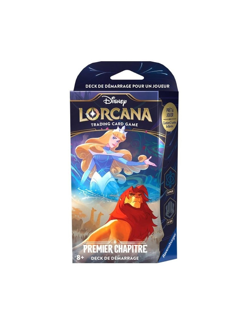 Lorcana Disney Deck de démarrage REPRINT Premier Chapitre Aurore et Simba FR Ravensburger