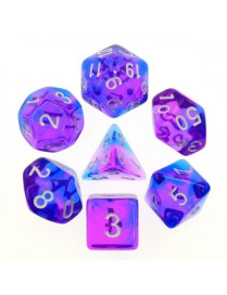 Lot de 7 dés Indigo Sea FR Ludistri
