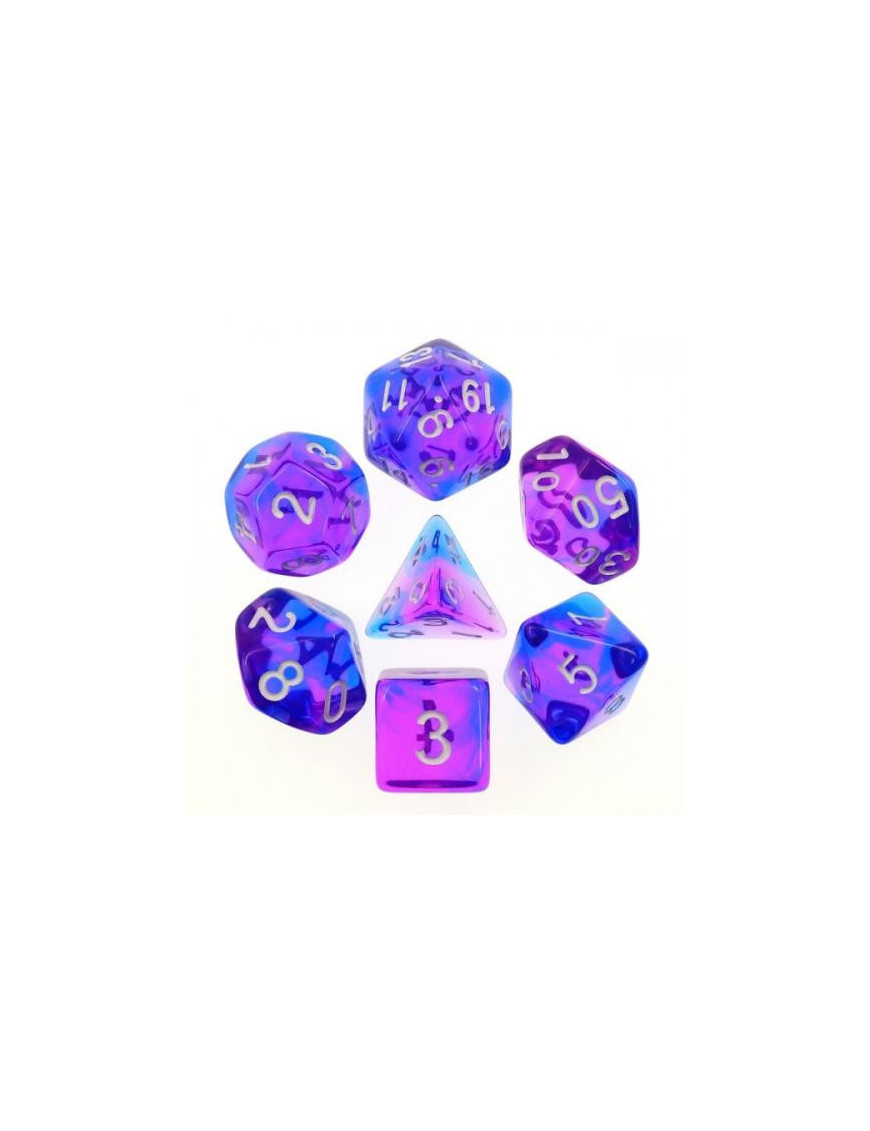 Lot de 7 dés Indigo Sea FR Ludistri