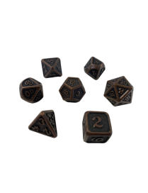 Set de 7 dés Métal Solid Bronze 14mm