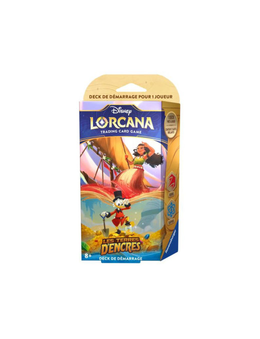 Lorcana Disney Les Terres D'encres Deck de démarrage Vaiana et Picsou FR Ravensburger