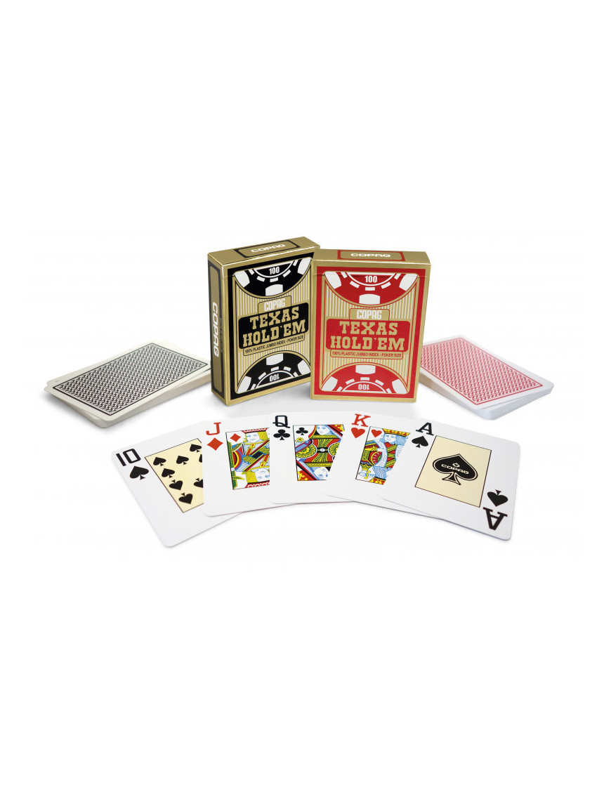 COPAG 1 jeu de 54 Cartes Poker Playing Cards 100% Plastique Rouge Ou Noir Lotus