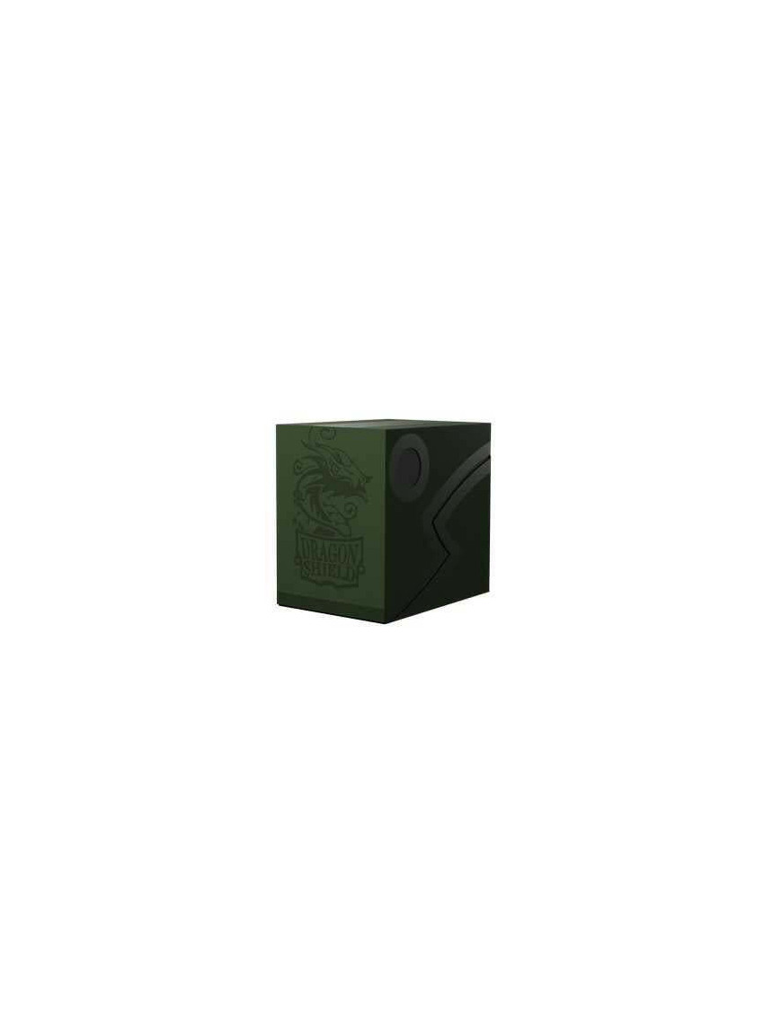 Deck Box Double Shell Forest Green/Black 100 + FR Dragon Shield