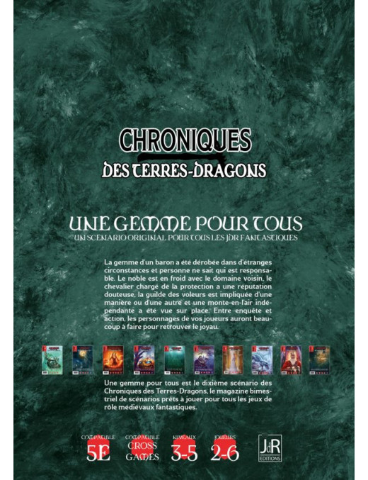 Chroniques des Terres Dragons 9 Une Gemme Pour Tous  FR JDR Editions
