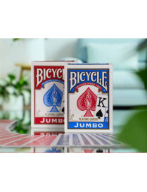 Bicycle Rider Back Jumbo Index European x 54 Cartes Bleu ou Rouge