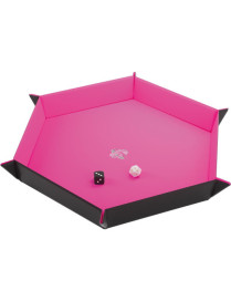 Piste de dés Magnetic Hexagonal Black/Pink FR Gamegenic