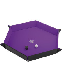 Piste de dés Magnetic Hexagonal Black/Purple FR Gamegenic