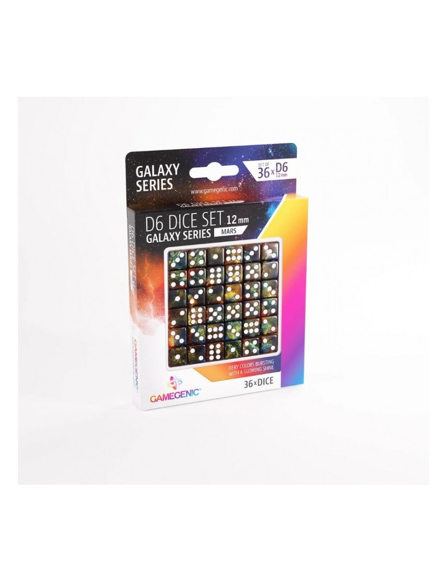 Set de 36 Dés à 6 faces 12mm - Galaxy Series - Mars - Gamegenic