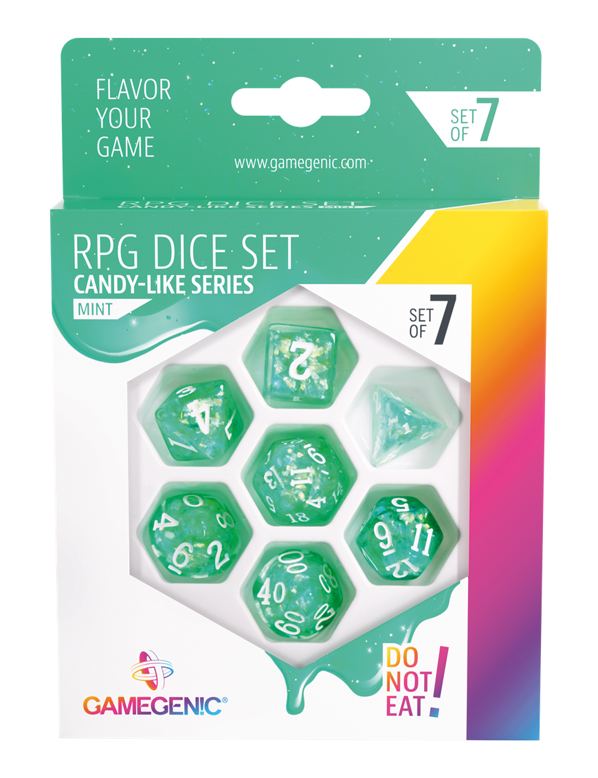 Set de 7 dés Mint Candy-like Series GameGenic