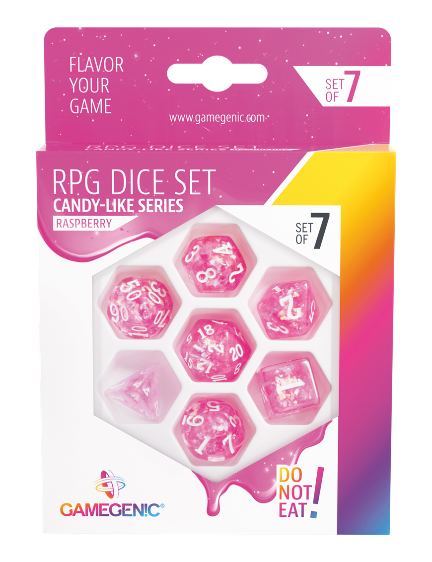 Set de 7 dés Rasberry Candy-like Series GameGenic