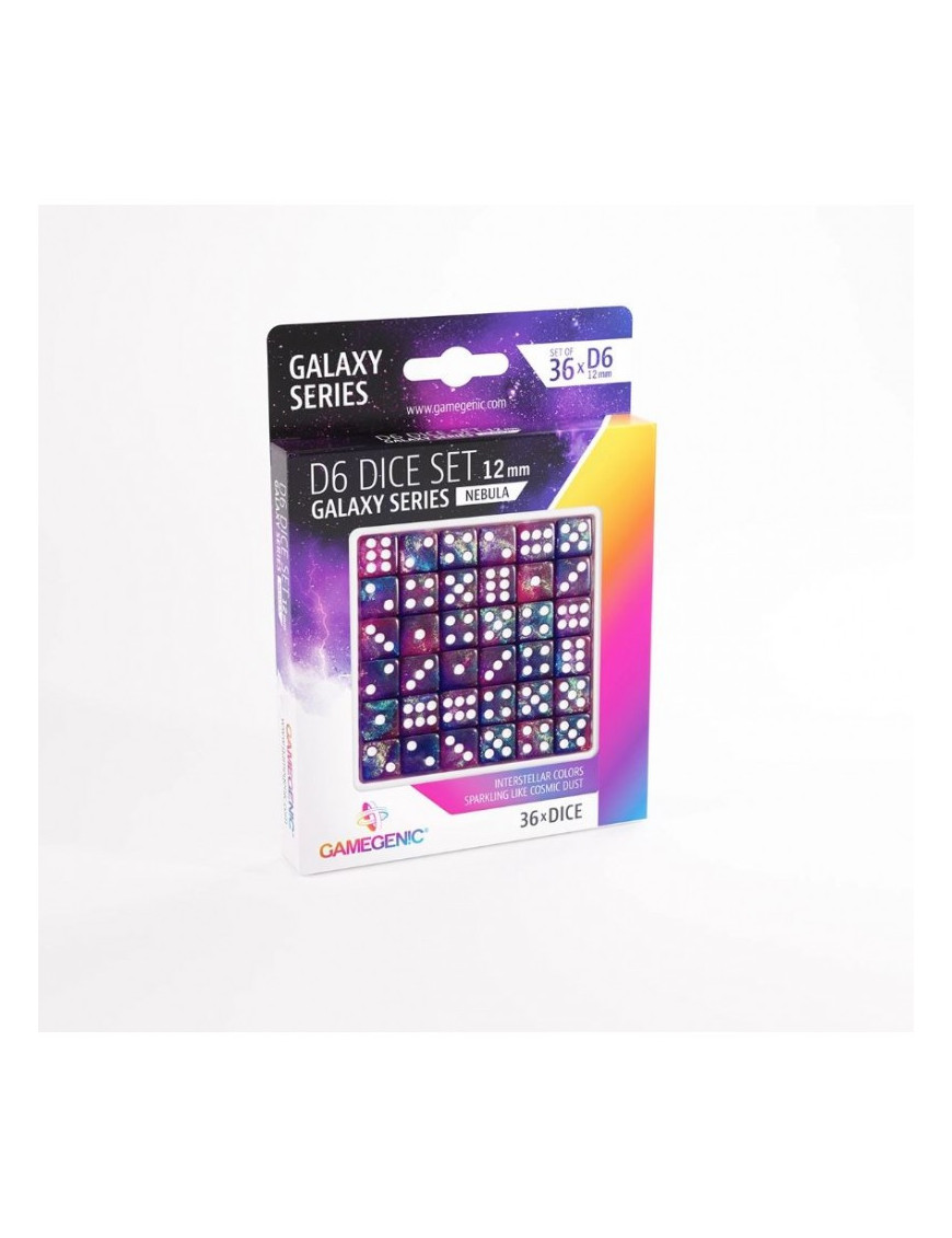 Set de 36 Dés à 6 faces 12mm - Galaxy Series - Nebula - Gamegenic