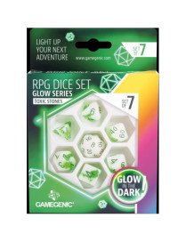 Set de 7 dés Toxic Stones Glow Series GameGenic