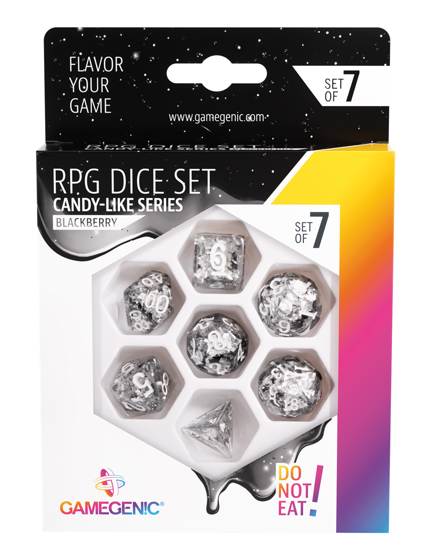 Set de 7 dés Blackberry Candy-like Series GameGenic