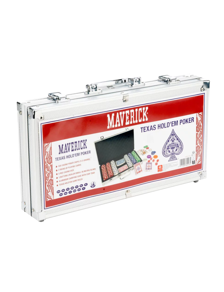 Mallette de Poker Maverick 300 Jetons 11,5 g et 2 jeux 54 cartes FR Cartamundi
