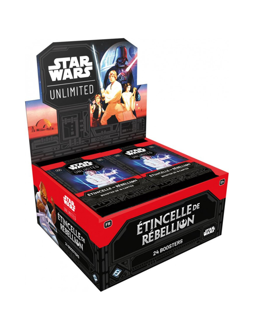Star Wars Unlimited Etincelle de Rebellion boite de 24 Boosters FR FFG
