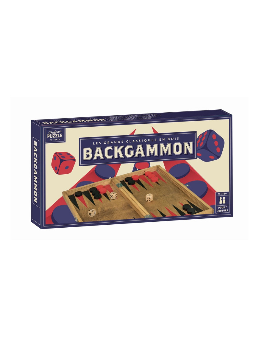 Backgammon Bois vintage 25cm