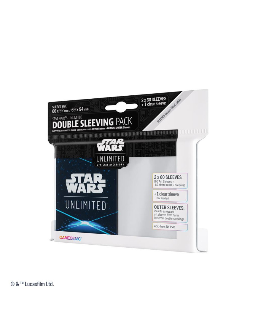 Gamegenic : Double Sleeving Sleeves Blue Pack Matte 2x100  (66x91) Star Wars Unlimited