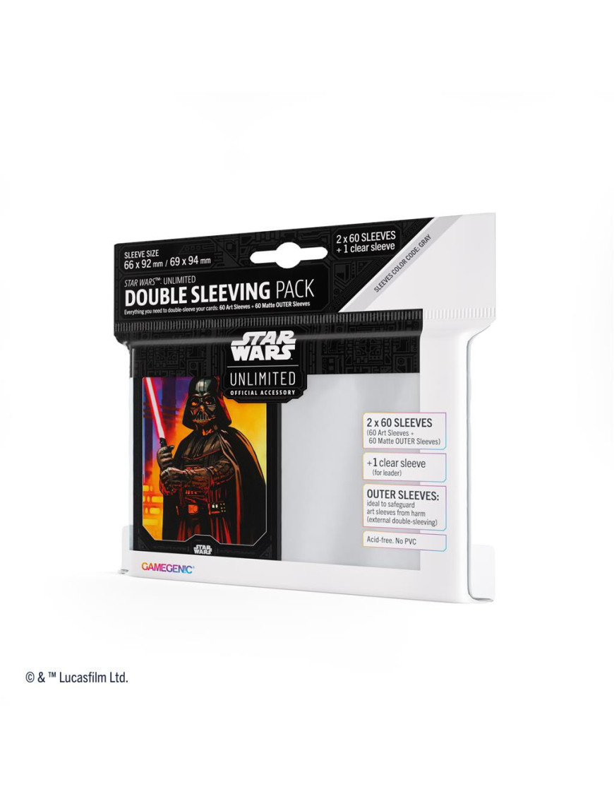 Gamegenic : Double Sleeving Sleeves Dark Vador Pack Matte 2x100  (66x91) Star Wars Unlimited