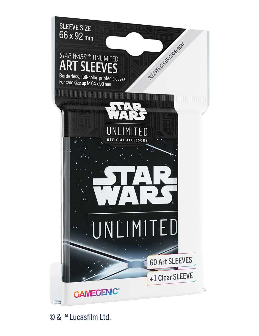 Star Wars Unlimited Sleeves Card Back Black 66x92mm x60 Gamegenic