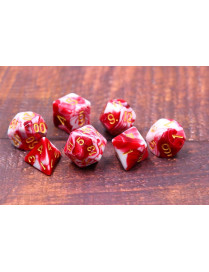 Lot de 7 dés Cherry Cream FR Epic Forge