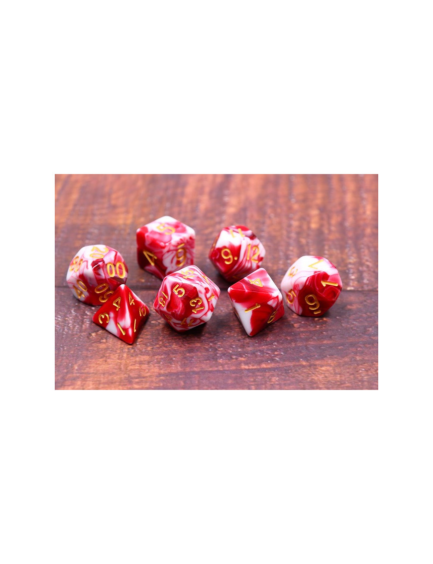 Lot de 7 dés Cherry Cream FR Epic Forge