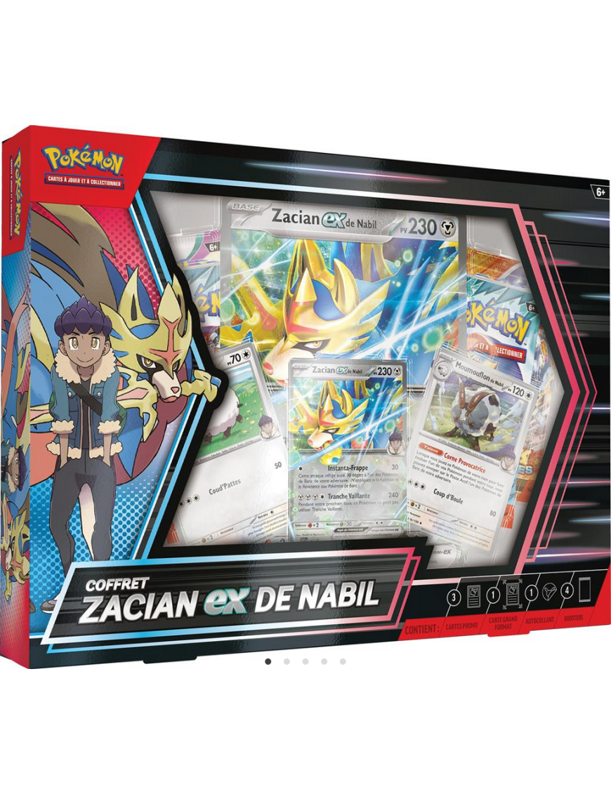 Pokemon Écarlate et Violet Coffret Zacian Ex de Nabil FR Pokemon Compagny