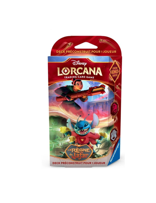 Lorcana Disney Le Règne de Jafar Deck de démarrage Mulan et Stitch FR Chapitre 8