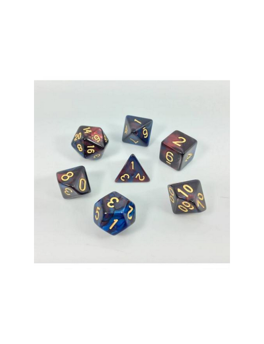 Lot de 7 dés Fusion Rouge et bleu FR Ludistri