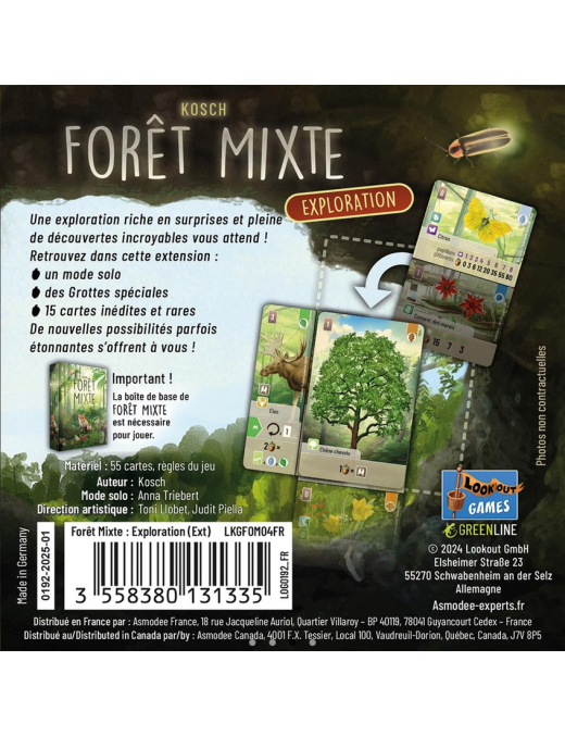 Forêt Mixte extension Exploration FR Lookout Games