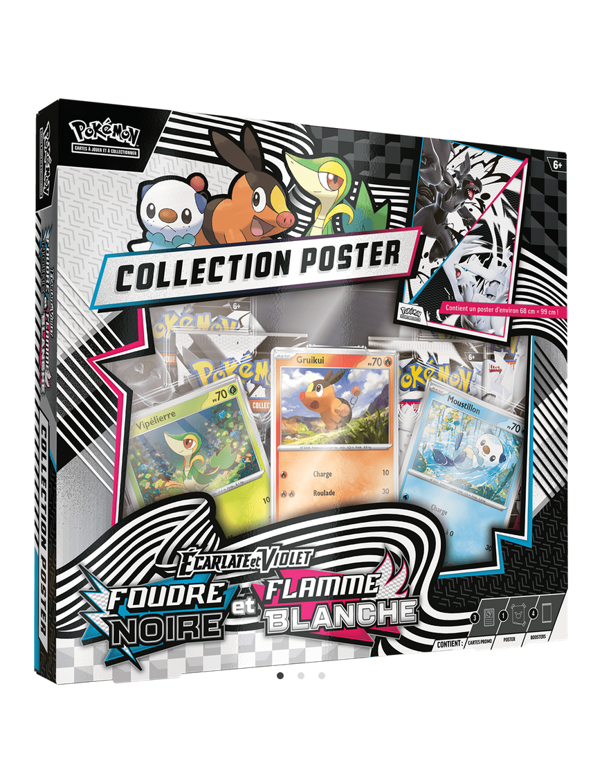 Pokemon Foudre Noire et Flamme Blanche  : Écarlate et Violet Coffret Poster FR