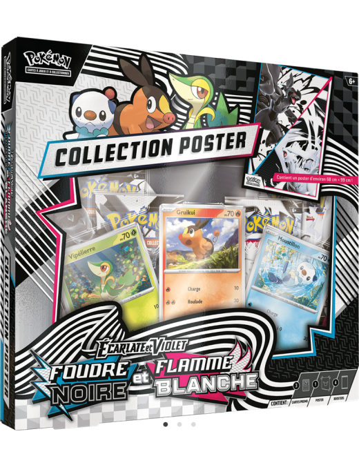 Pokemon Foudre Noire et Flamme Blanche : Écarlate et Violet Coffret Poster FR