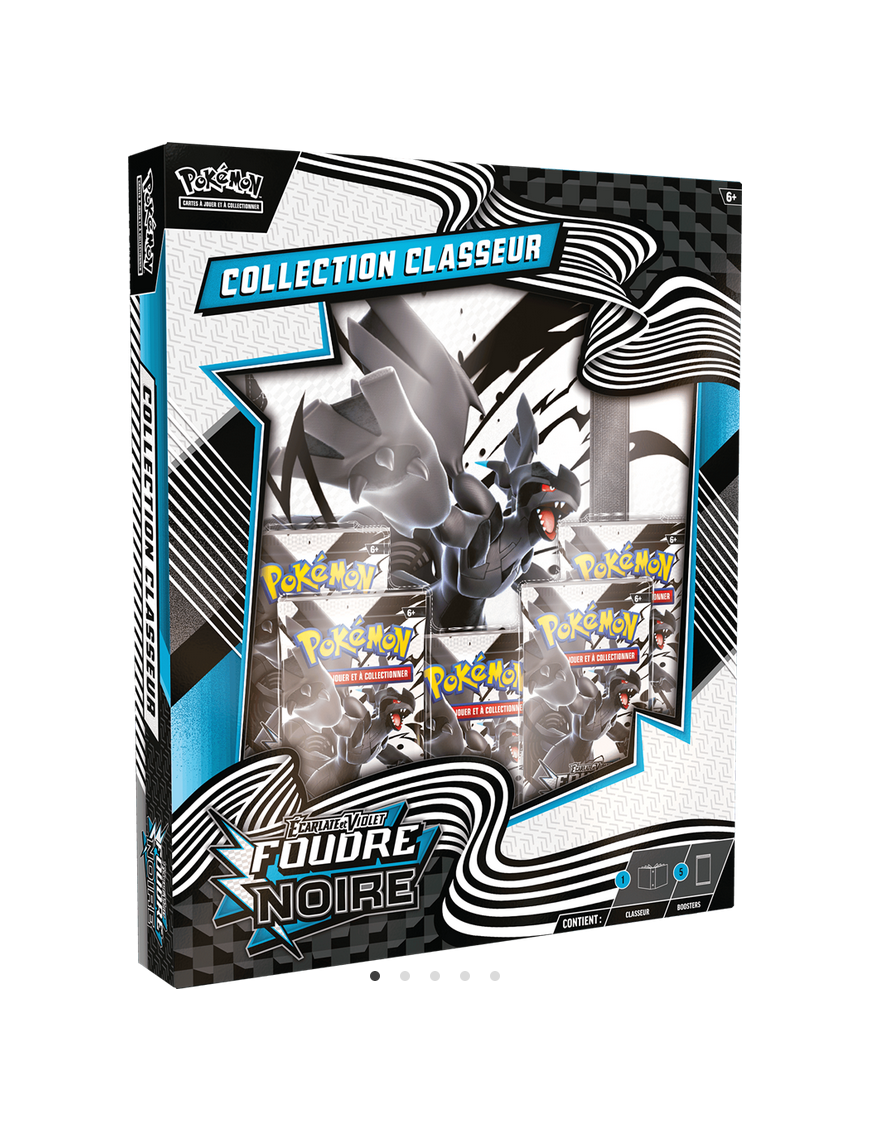 Pokemon Foudre Noire : Écarlate et Violet Pack 5 Boosters et Portfolio FR