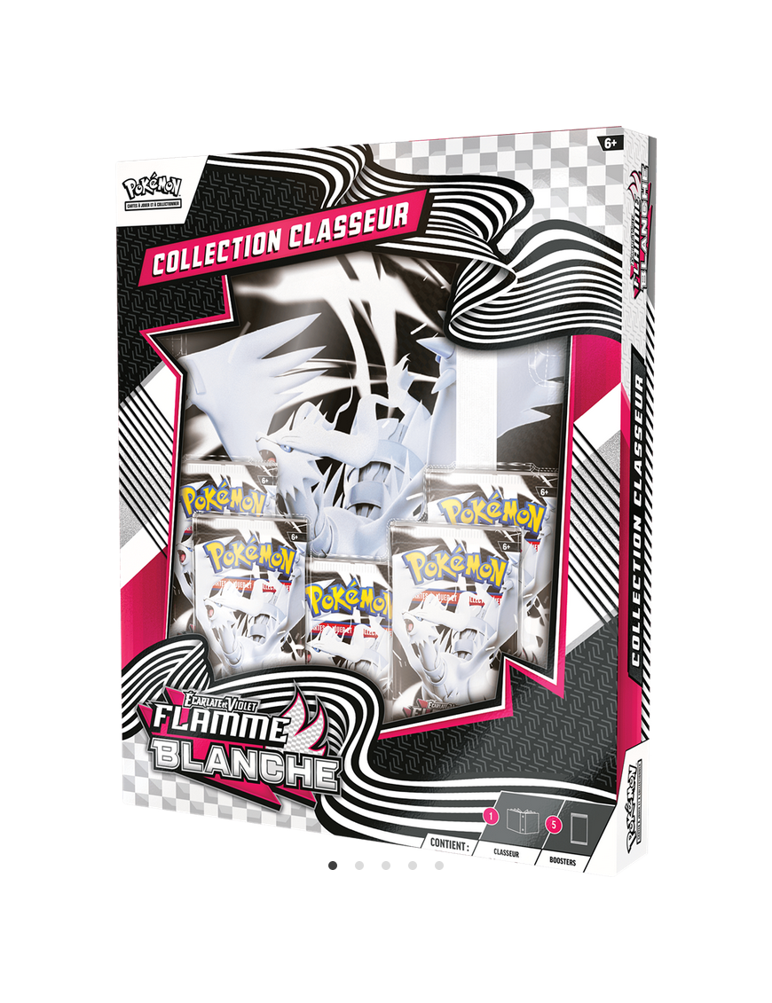 Pokemon Flamme Blanche : Écarlate et Violet Pack 5 Boosters et Portfolio FR