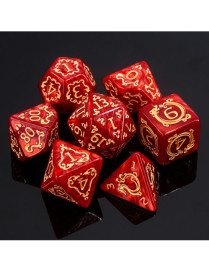 Lot de 7 dés Auspicious Clouds-red FR Epic Forge