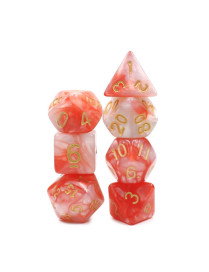 Lot de 7 dés Fusion Rose et Rouge FR Epic Forge