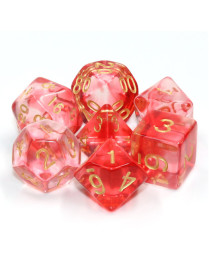 Lot de 7 dés Crimson Light FR Epic Forge